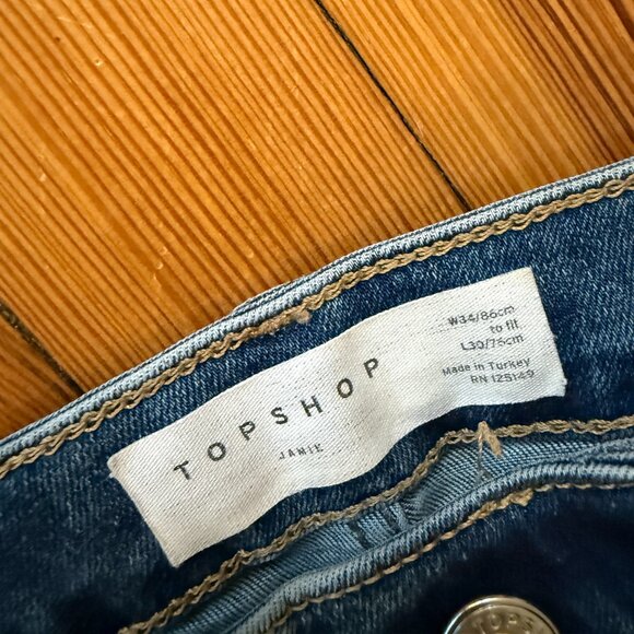 Topshop Denim Skinny Jeans W34 L30 - Picture 4 of 7